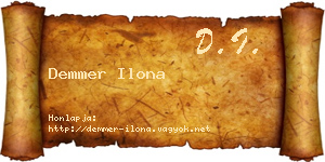 Demmer Ilona névjegykártya